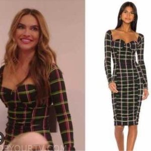 × REVOLVE Ruched Midi Dress in Black Windowpane Mesh